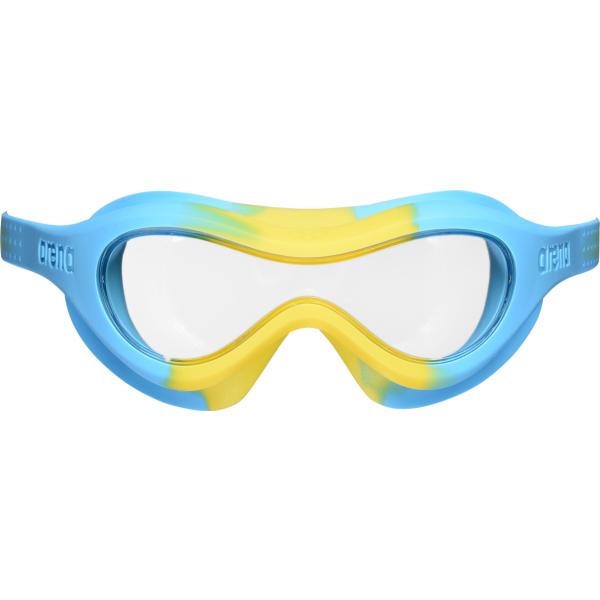 Arena Spider Kids Mask uimamaski, Clear-Yellow-Light blue