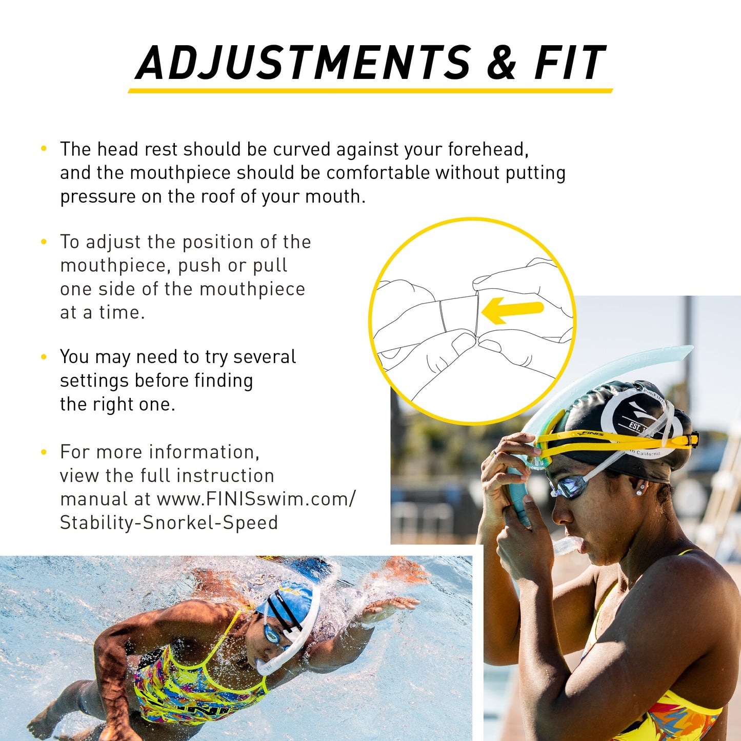 Finis Stability Snorkel keskisnorkkeli, Black