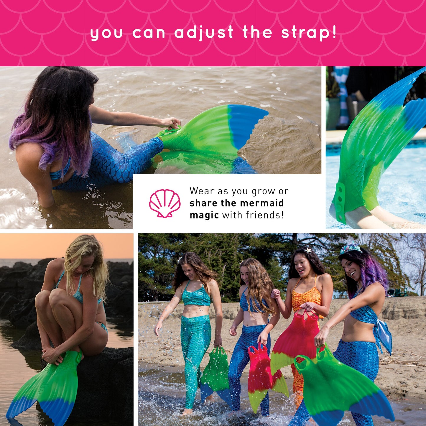 Finis Luna Fin Mermaid Monofin merenneidon monoräpylä, S, EU 28-35