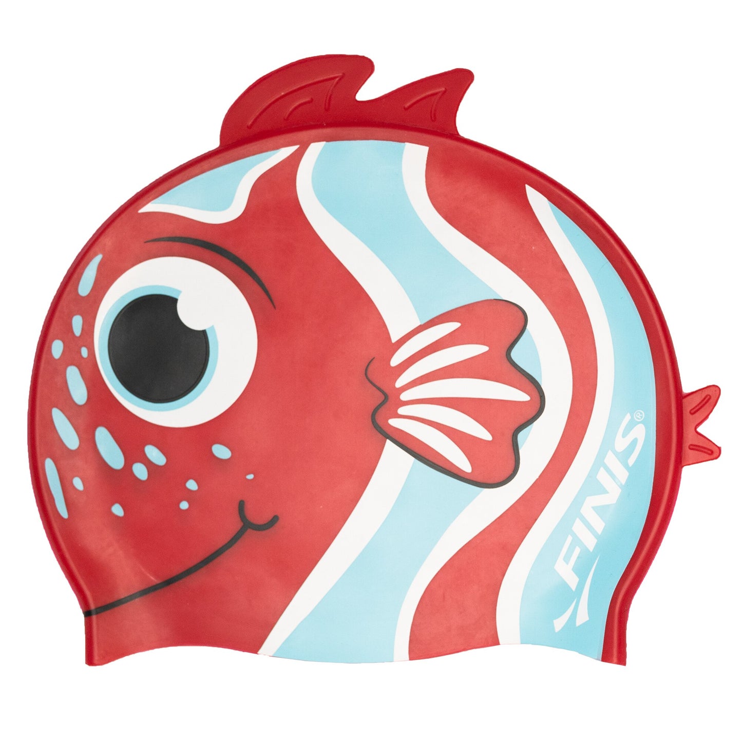 Finis Animal Heads Silicone Cap lasten uimalakki, Angelfish Red