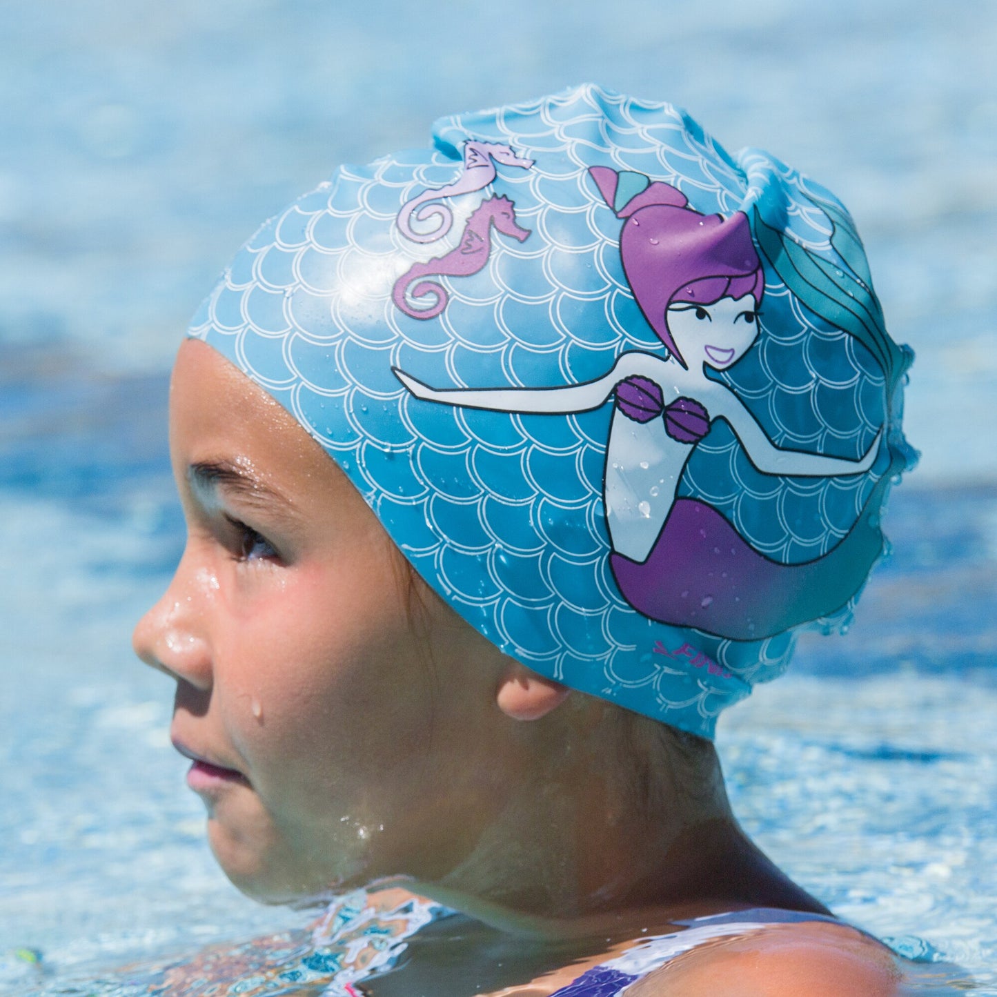 Finis Mermaid Silicone Cap merenneidon lasten uimalakki, Paradise