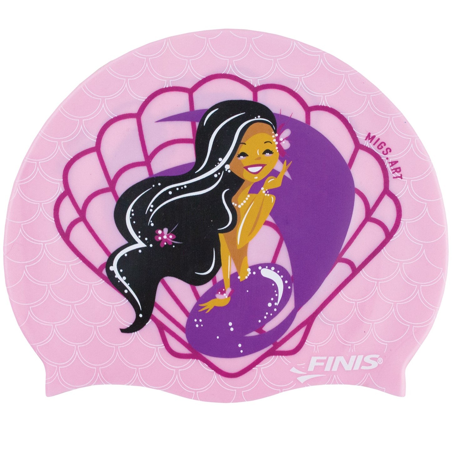 Finis Mermaid Silicone Cap merenneidon lasten uimalakki, Seashell