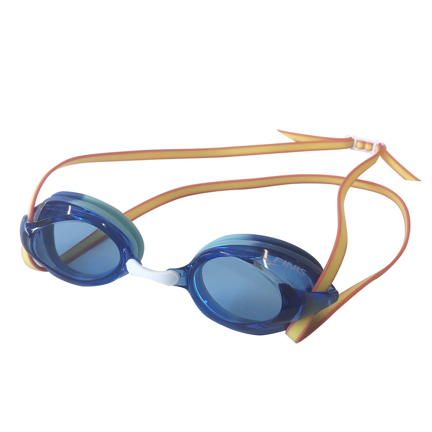 Finis Tide Goggles aiukuisten kilpa uimalasit, Blue-Yellow