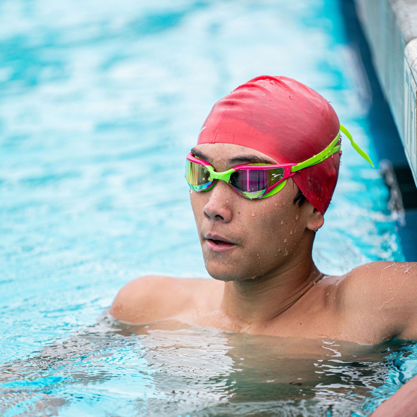 Finis Hayden Goggles aikuisten kilpa uimalasit, Orange Mirror-Black