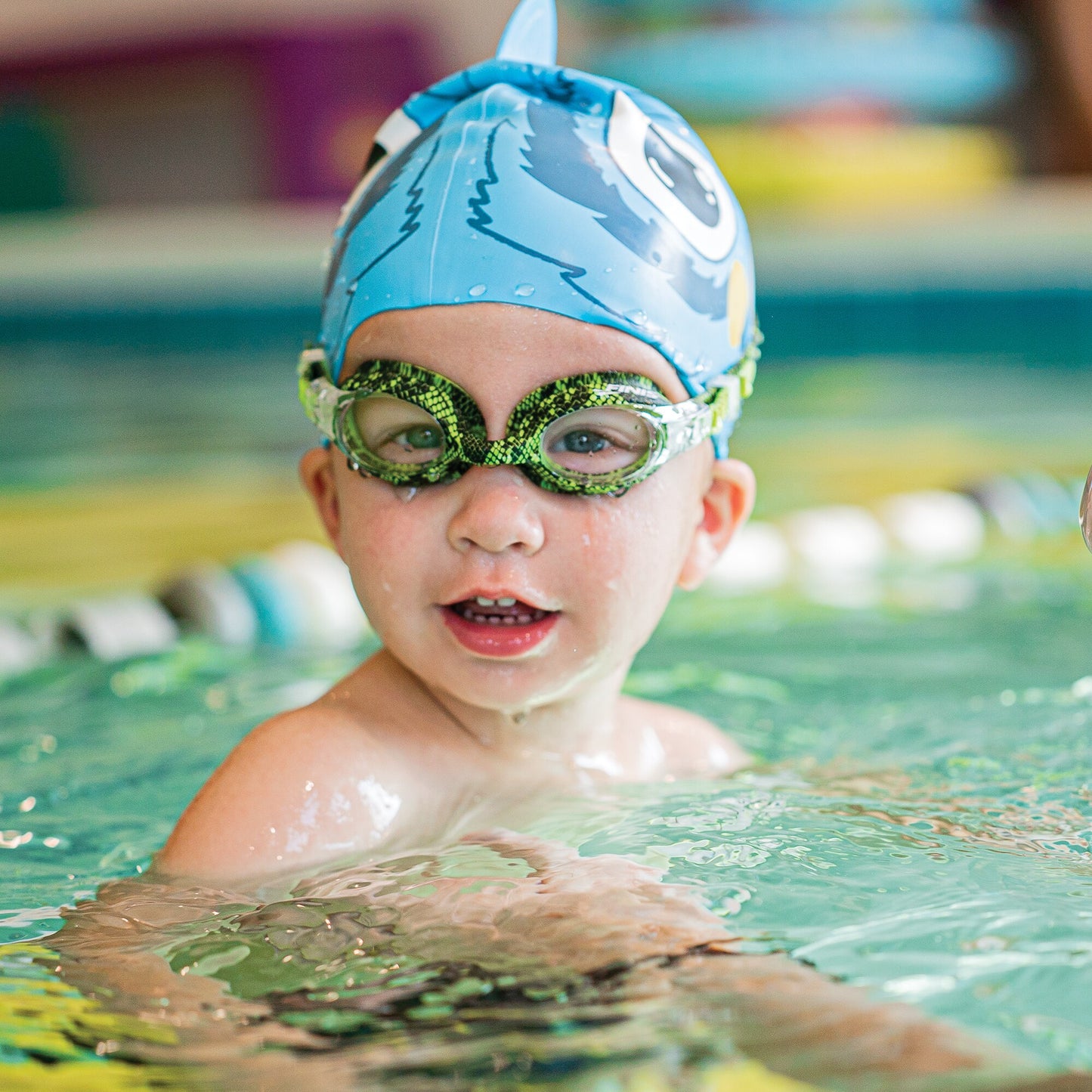 Finis Adventure Goggles lasten uimalasit, 4-10v, Green Snake
