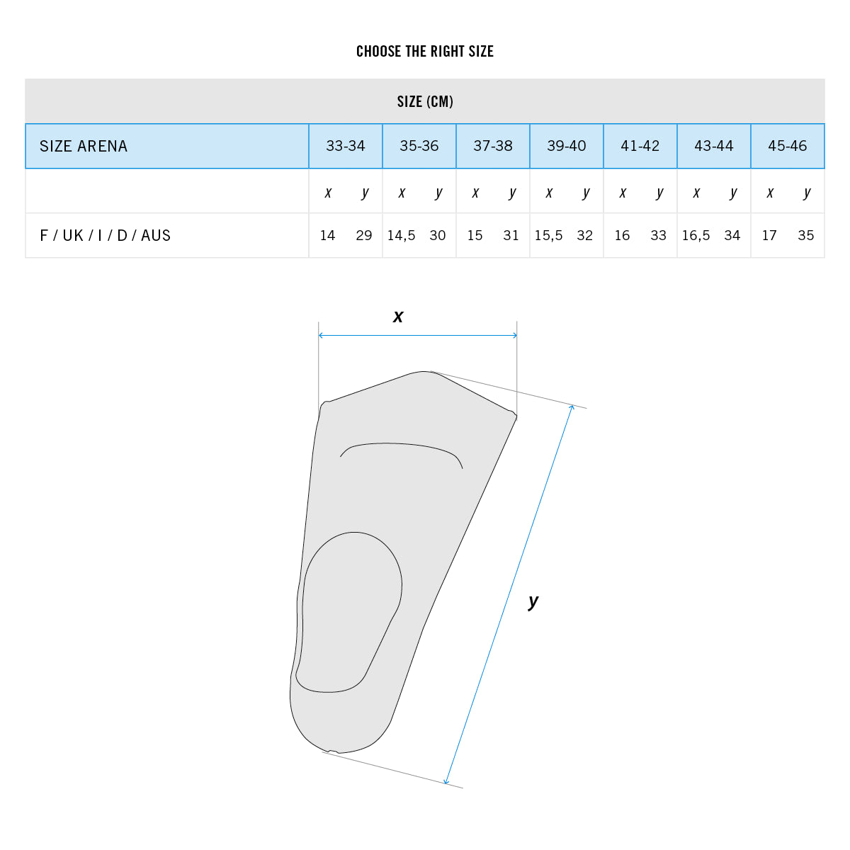 Arena Powerfin uimaräpylät, Black-Silver