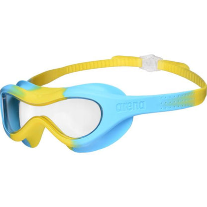 Arena Spider Kids Mask uimamaski, Clear-Yellow-Light blue