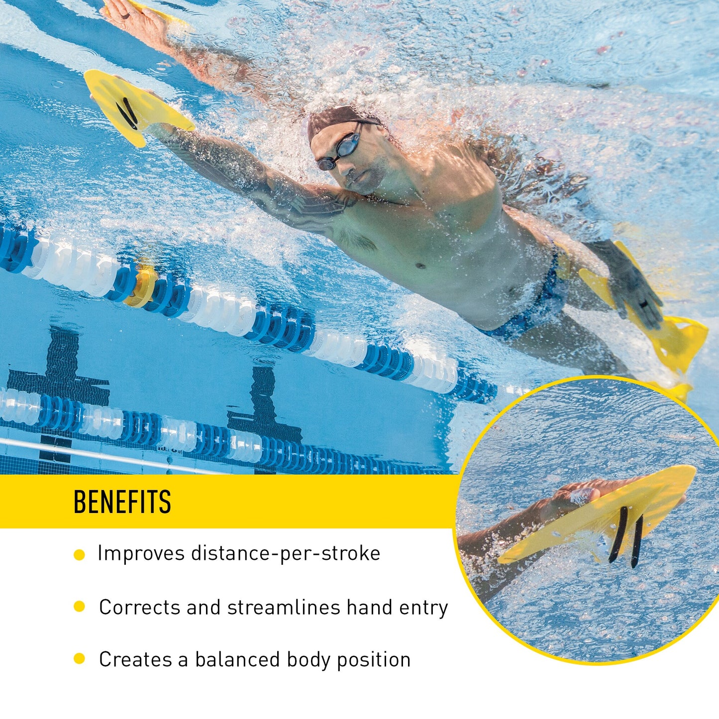 Finis Freestyler Paddles Jr vapaauintilättärit
