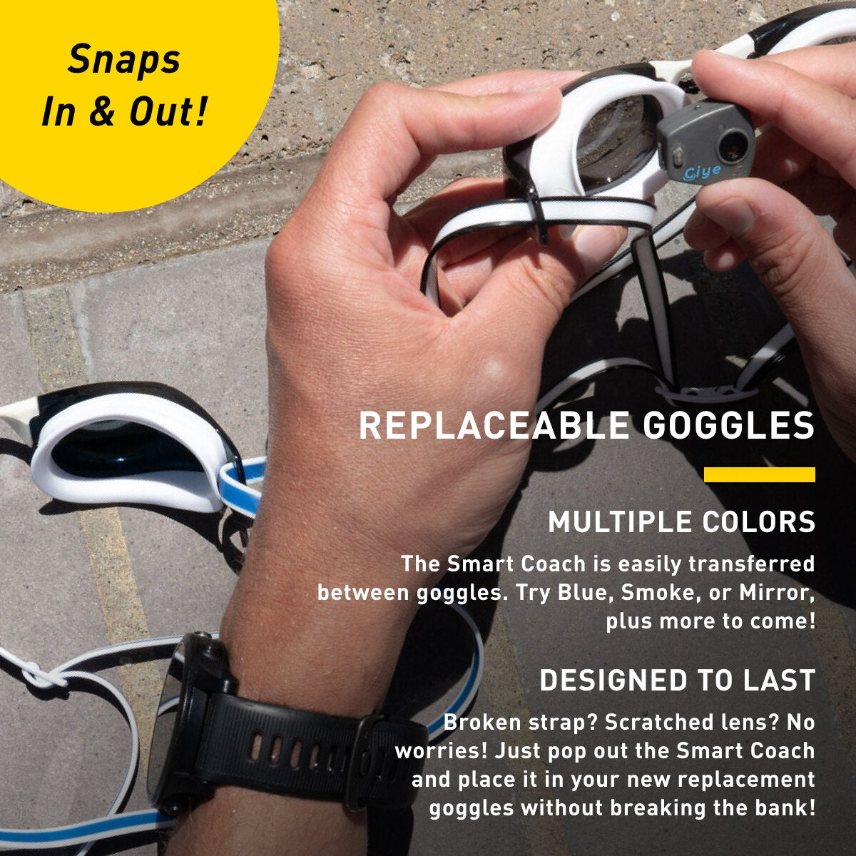 Finis Smart Goggle Kit älyuimalasit, Blue