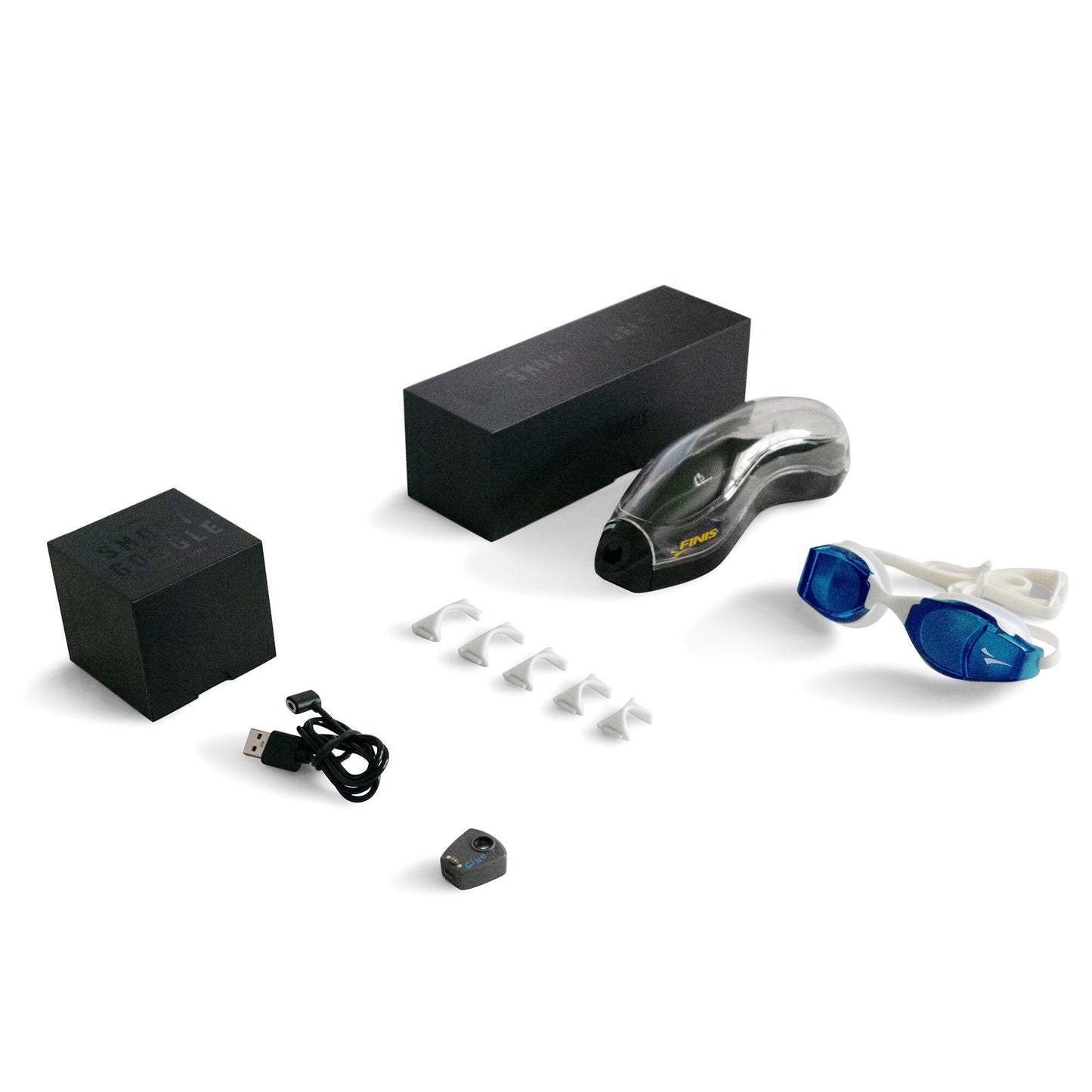 Finis Smart Goggle Kit älyuimalasit, Blue-Mirror
