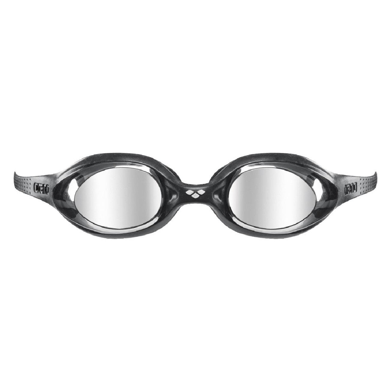 Arena Spider Mirror Jr nuorten uimalasit, Black-Silver-Green
