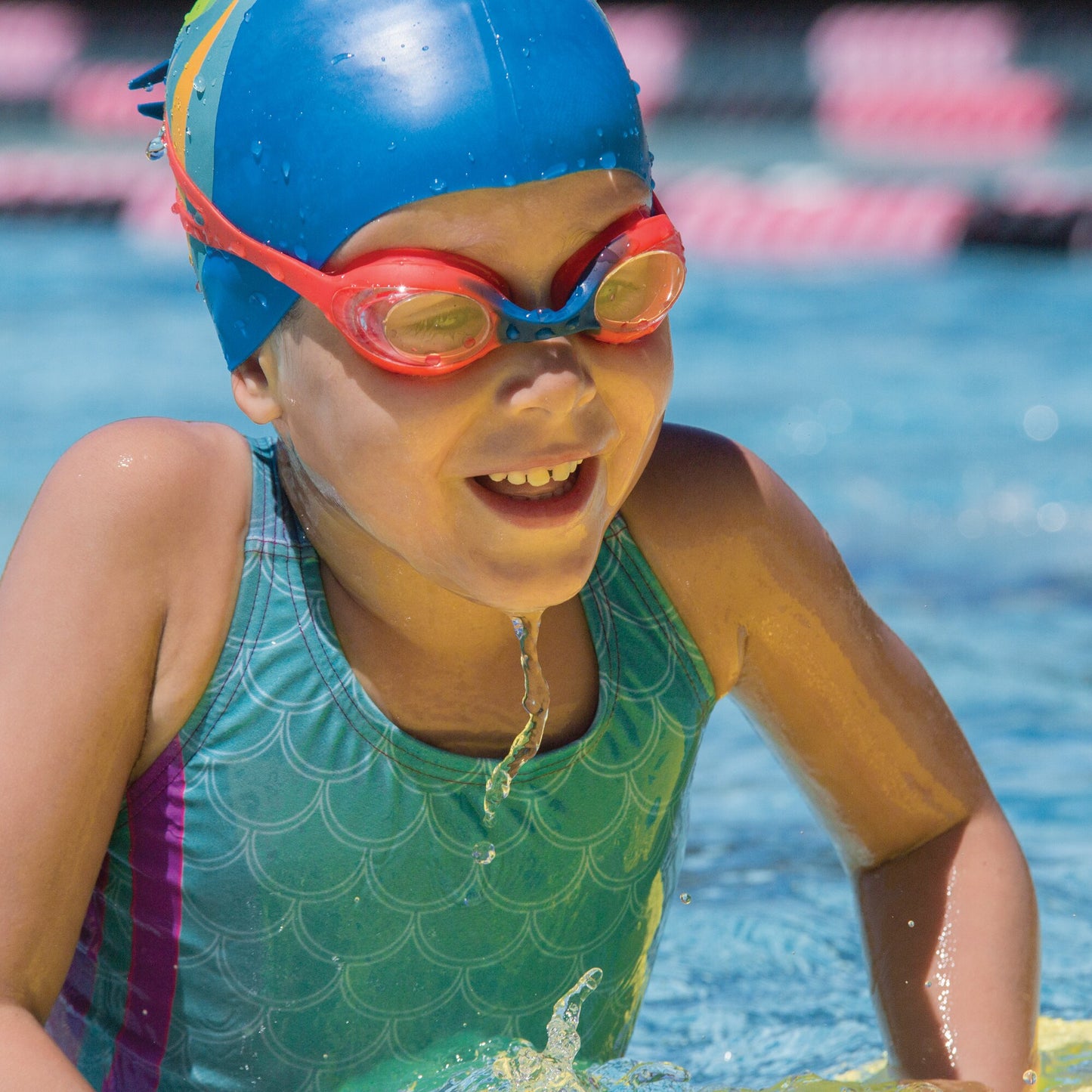 Finis Swimmies Goggles lasten uimalasit aloittelijoille, 2v+, Red Blue-Clear