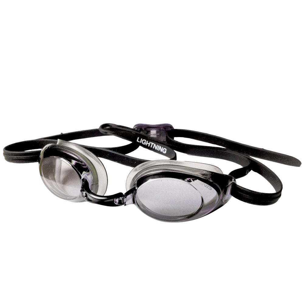Finis Lightning Goggles aiukuisten kilpa uimalasit, Black-Smoke
