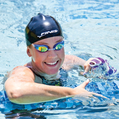 Finis Lightning Goggles aiukuisten kilpa uimalasit, Blue Mirror