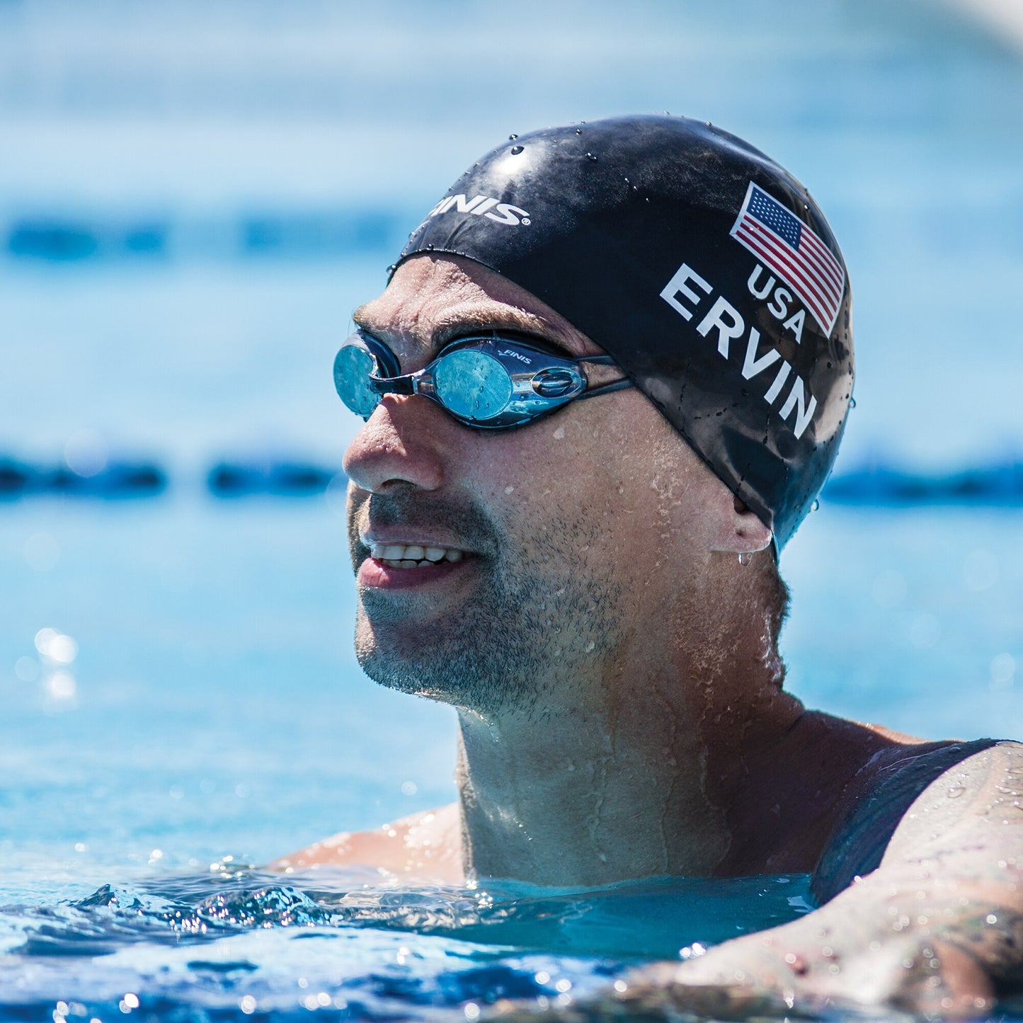 Finis Bolt Goggles aiukuisten kilpa uimalasit, Silver Mirror