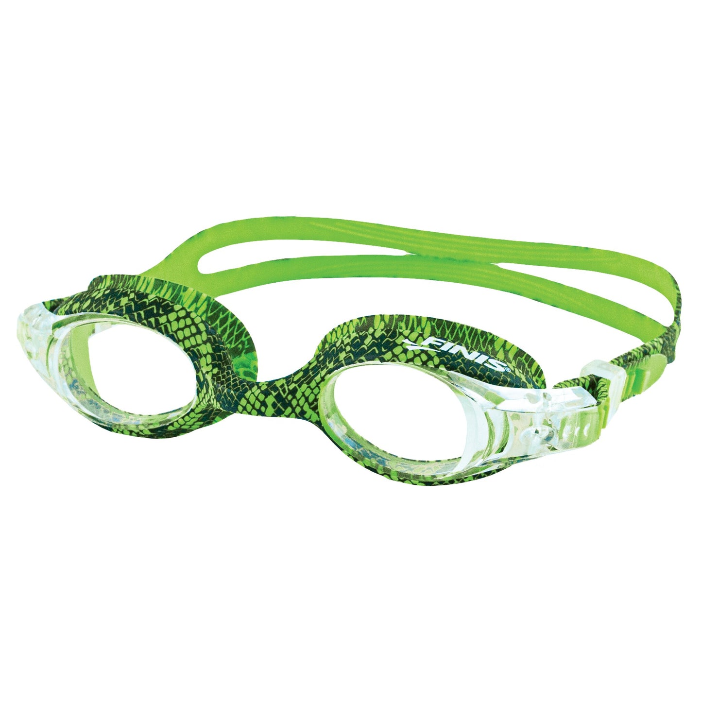 Finis Adventure Goggles lasten uimalasit, 4-10v, Green Snake