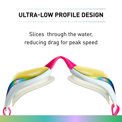 Finis Mach 1 Racing Goggles aikuisten kilpa uimalasit, Pink Opal