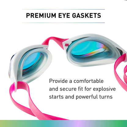 Finis Mach 1 Racing Goggles aikuisten kilpa uimalasit, Pink Opal