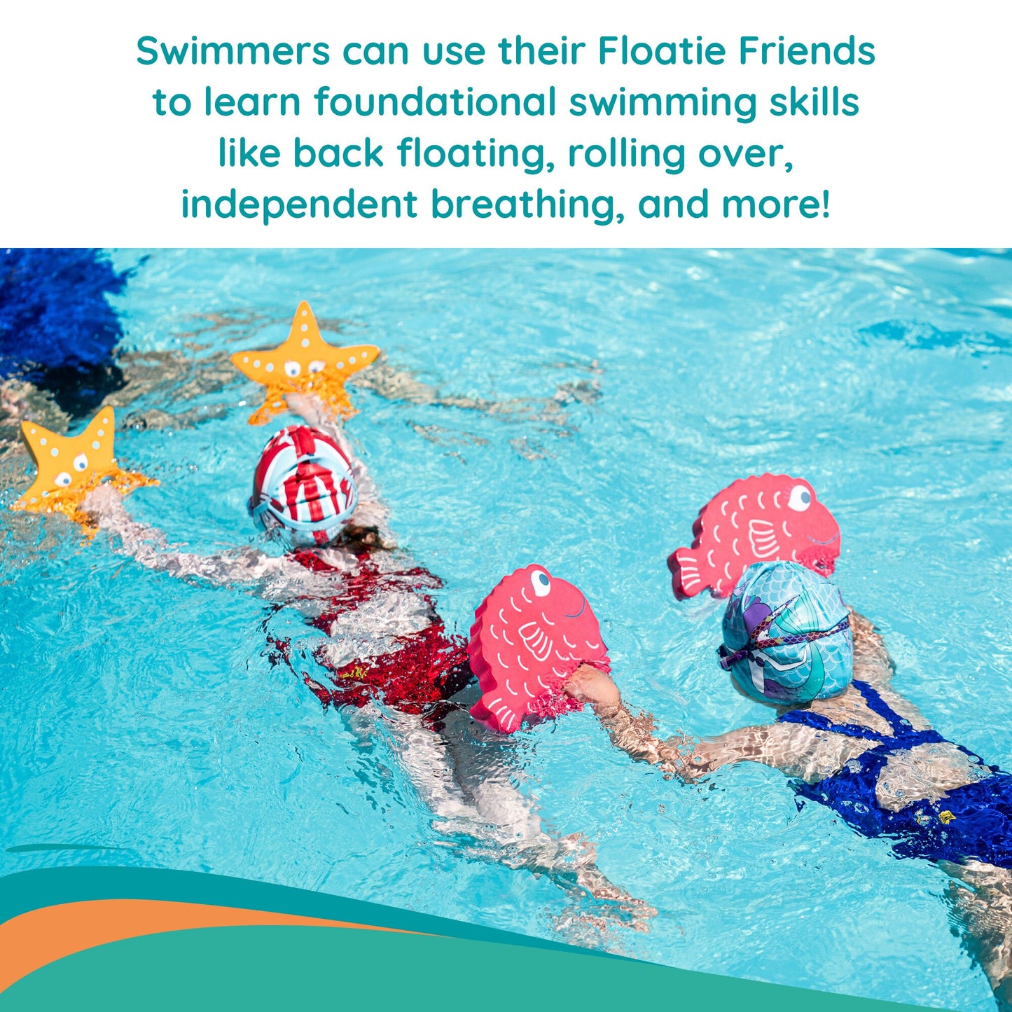 Finis Floatie Friends™ Foam Hand Floats lasten uimakellukkeet, Turtle / Kilpkonna