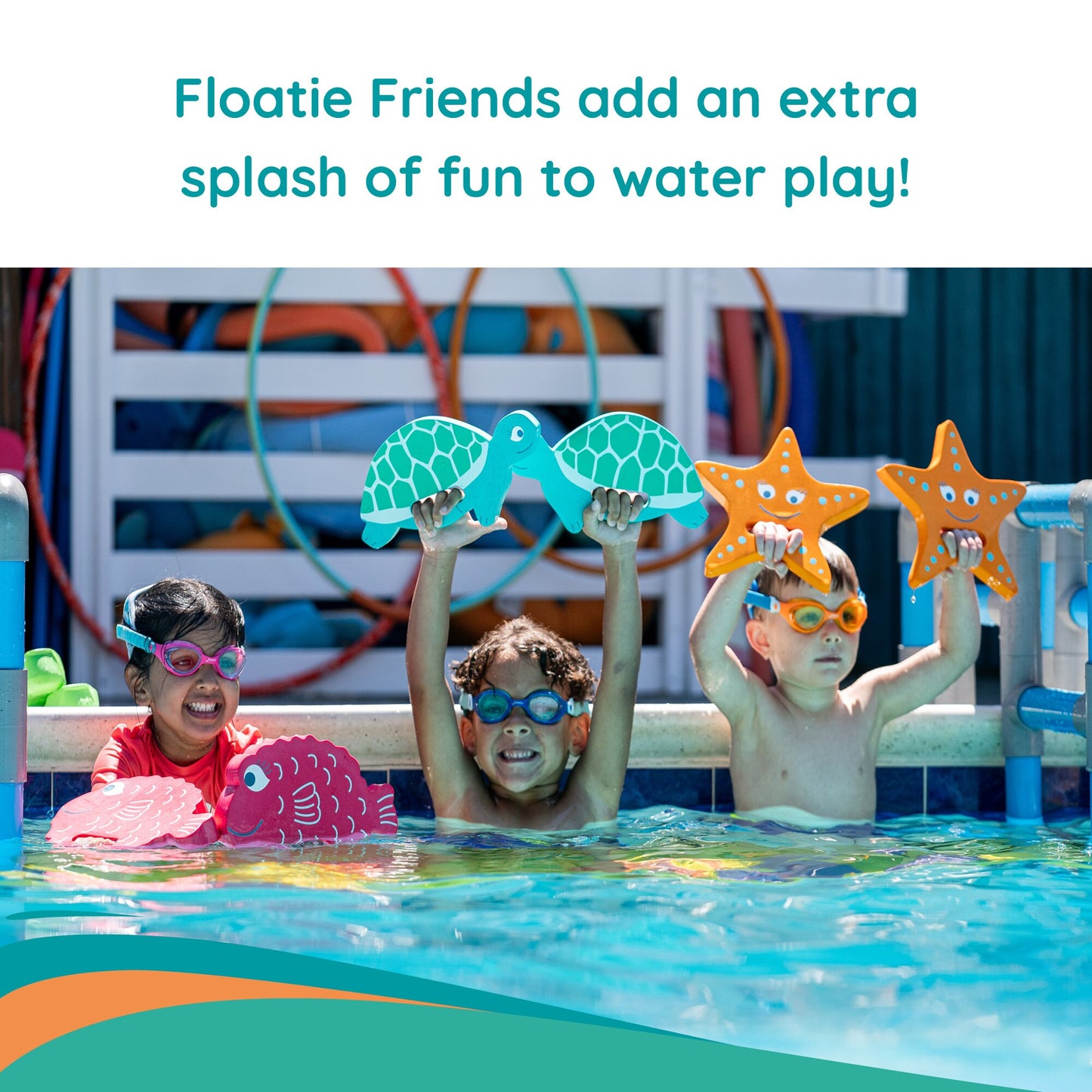 Finis Floatie Friends™ Foam Hand Floats lasten uimakellukkeet, Pufferfish / Pallokala