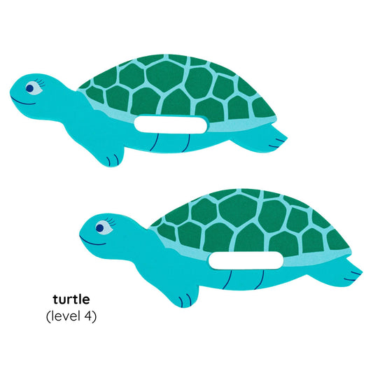 Finis Floatie Friends™ Foam Hand Floats lasten uimakellukkeet, Turtle / Kilpkonna